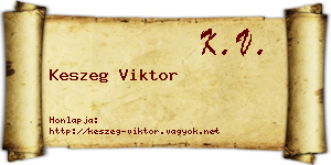 Keszeg Viktor névjegykártya