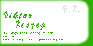 viktor keszeg business card